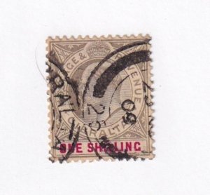 GIBRALTAR # 44 VF-USE KEV11 1sh CAT VALUE $42.50