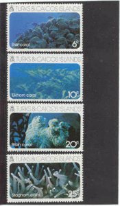 Turks Caicos 307-10 MNH VF Corals