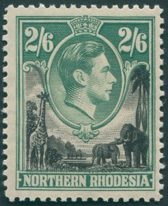 Northern Rhodesia 1938 2s 6d black & green SG41 unused