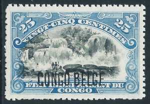Belgian Congo, Sc #34, 25c MH