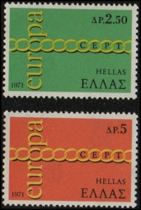 Greece 1029-30 - Mint-NH - EUROPA (1971) (cv $4.00)