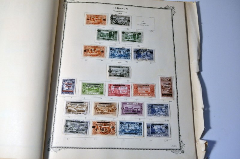 Lebanon Stamp Collection on 22 Scotts Pages Mint & Used - 1924-60s Liban Stamps