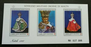 Malta Sovereign Military Order Of Malta Christmas Infant of Prague 1986 (ms) MNH