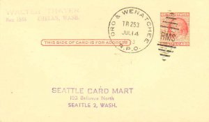 United States U.S. R.P.O.'s Oro & Wenatchee 1953 902.3-C-3  Postal Card  Phil...