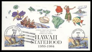 #2080 Hawaii Statehood Collins FDC