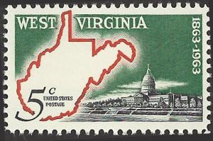 # 1232 MINT NEVER HINGED WEST VIRGINIA STATEHOOD 100TH ANNIV