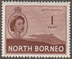 North Borneo, stamp, Scott#261,  used, hinged,  1 cent,  Queen