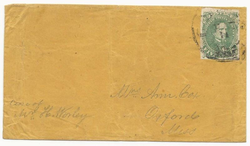 CSA Scott #1 Stone 2 on Cover Corinth, MS May 11 (1862)