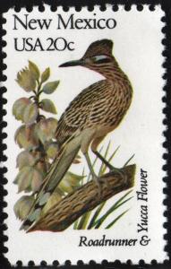 SC#1983 20¢ State Birds & Flowers: New Mexico (1982) MNH