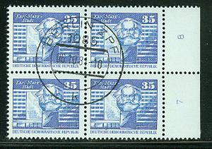 German Democratic Republic Scott # 2077, b/4, used