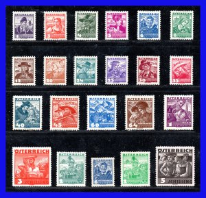 1934 - Austria - Scott n 354 - 373 + 378 - 379 - MNH - Gran Lujo - AU-73 - 02