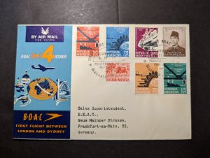 1959 Indonesia Airmail First Flight Cover FFC Djakarta to Frankfurt Germany