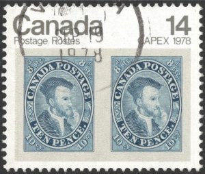 Canada SC#754 14¢ 1855 10d Jacques Cartier Stamps Pair (1978) Used