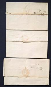 Italia 1827 (approx) Three Covers FIRENZE ROTA CRIMINALE to Bagno 