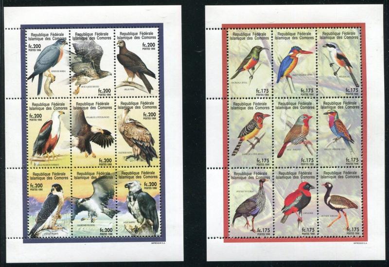 Comoro 927a-32 MNH Birds:Regal Sunbird,Kingfisher,Shrike,Barbet,Pytilia x11550