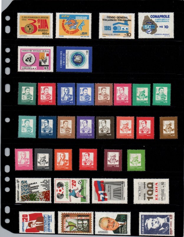 Uruguay 1986 - 1990 complete stamp collection MNH **