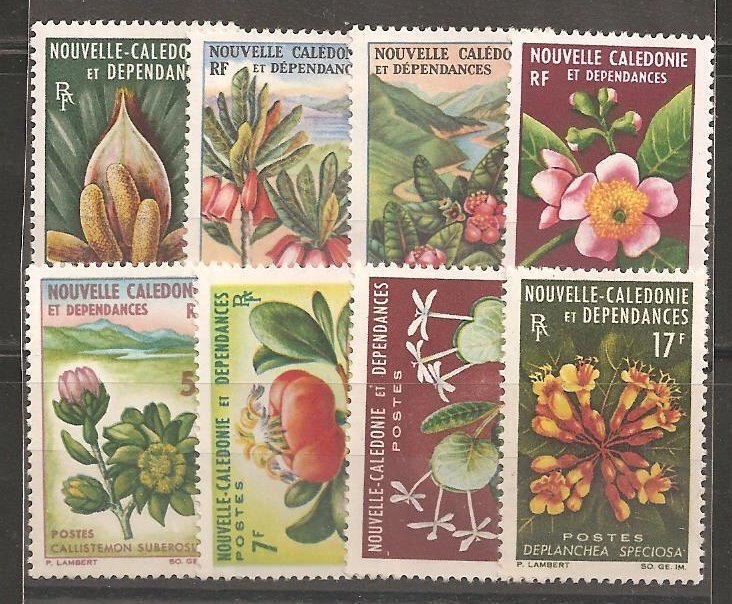 New Caledonia SC 330-337 Mint, Never Hinged