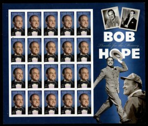 ALLY'S STAMPS US Plate Block Scott #4406 44c Bob Hope - Pane [20] MNH [FP-4]