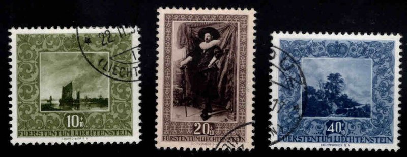 LIECHTENSTEIN Scott B19-B21 Used  semi-postal Art set