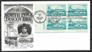 1959 #1128 Artic Exploration PB4 FDC
