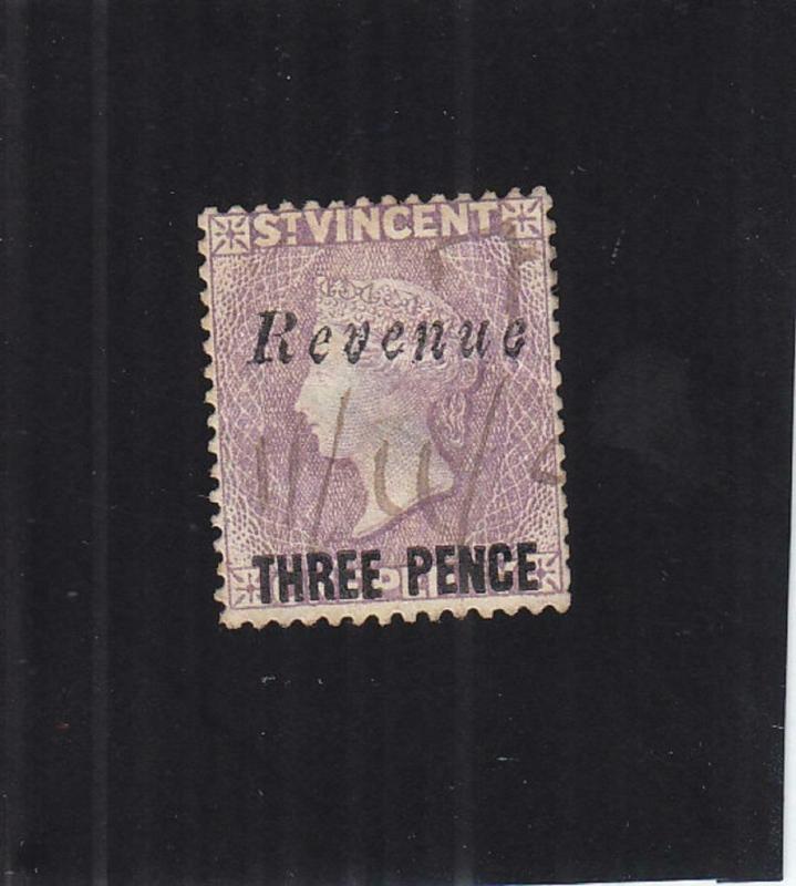 St. Vincent Revenue Tax Stamp, 3p, Sc #11 (24899)