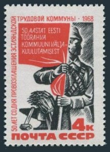 Russia 3541 block/4,MNH.Michel 3566. Estonian Worker's Commune,50th Ann.1968.