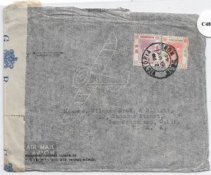 Victoria, Hong Kong to San Francisco 1941 Trans-Pac Clipper HK $2 & $5 (C4876)