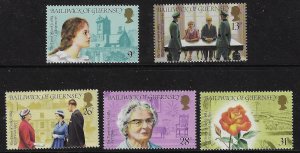 Guernsey 274-78 MNH VF Biographical Scenes