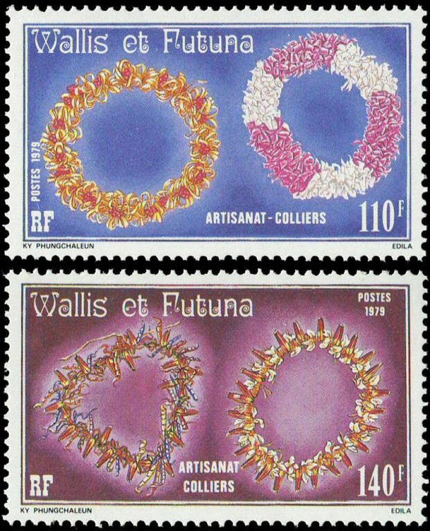 Wallis and Futuna 1979 #240-1 MNH. Necklaces