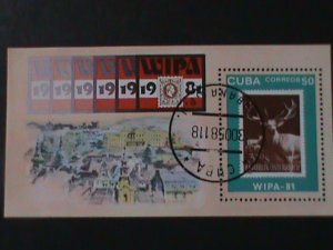 ​CUBA-SC#2411-WIPA'81 AUSTRIA INTEL. STAMP SHOW CTO-S/S VERY FINE -RARE