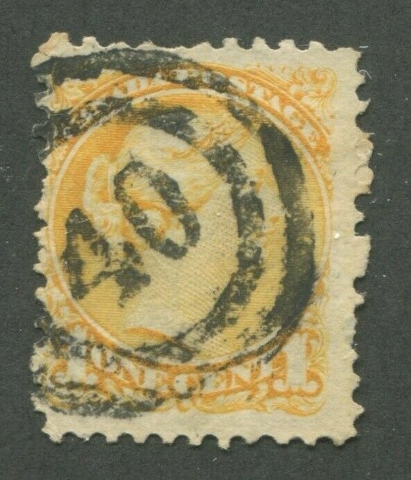 CANADA #35 USED SMALL QUEEN 2-RING NUMERAL CANCEL 40