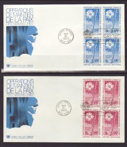 UN New York 265-266 Peace Keeping B/4 Geneva S/2 U/A FDC