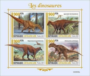 2021/07- CENTRAL AFRICAN  - DINOSAURS             4V    MNH ** T