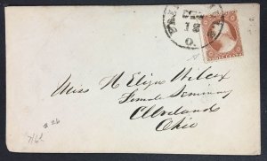 26 3c Washington Used on POST COVER