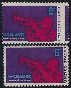 1372 - 6c Scarce Misperf Error / EFO W.C. Handy Father of the Blues Read