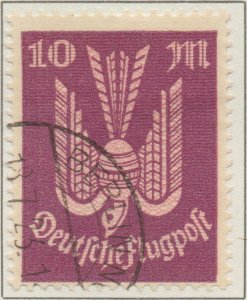 Germany Airmail Deutsche Flugpost 10 Mk Weimar Republic SG #227 1922