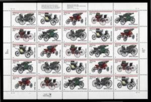 SCOTT #3019-23  ANTIQUE AUTOS  32¢ SHEET OF 25  MNH