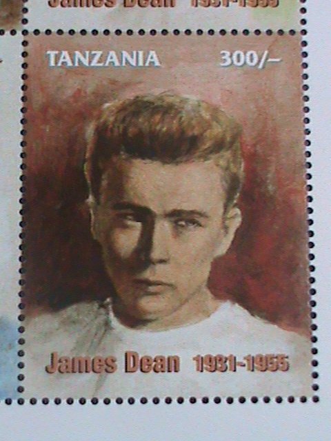 ​TANZANIA STAMP-1955-HOLLYWOOD LEGEND JAMES DEAN MNH FULL SHEET