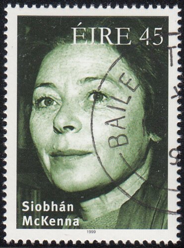 Ireland 1999 used Sc #1166 45p Siobhan McKenna Actors