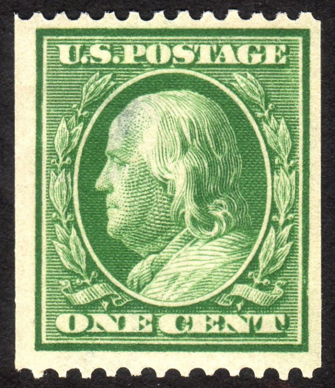 1908, US 1c, Franklin, MH thin, Sc 348