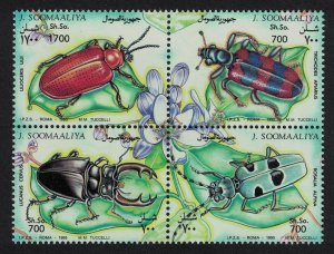 Somalia Beetles 4v Block of 4 1995 MNH MI#539-542