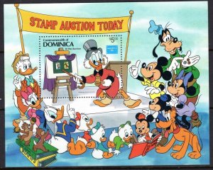 DOMINICA - 1986 - M/S - DISNEY - STAMP AUCTION TODAY -
