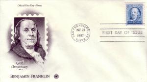 US FDC Sc.# 3139a Benjamin Franklin L696
