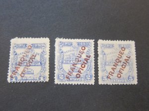 Nicaragua 1890 Sc O1-3 MH