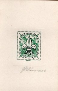 Austria 1935 MNH Essay on Cardboard, signed G Wimmer