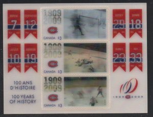 Canada Sc 2340 2009 Montreal Canadiens stamp sheet  mint NH