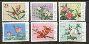 Macau 1983 Medical Plants (6v Cpt) MNH CV$28