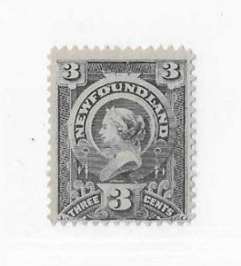 Newfoundland Sc #60 3c slate OG/MH FVF