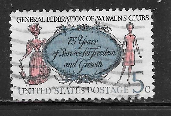 USA 1316a: 6c Women's Clubs, single, tagged, used, VF