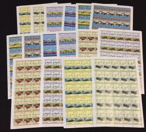 TUVALU Cars Automobiles Sheets x 16(800 Stamps)MNH.( BLK31)